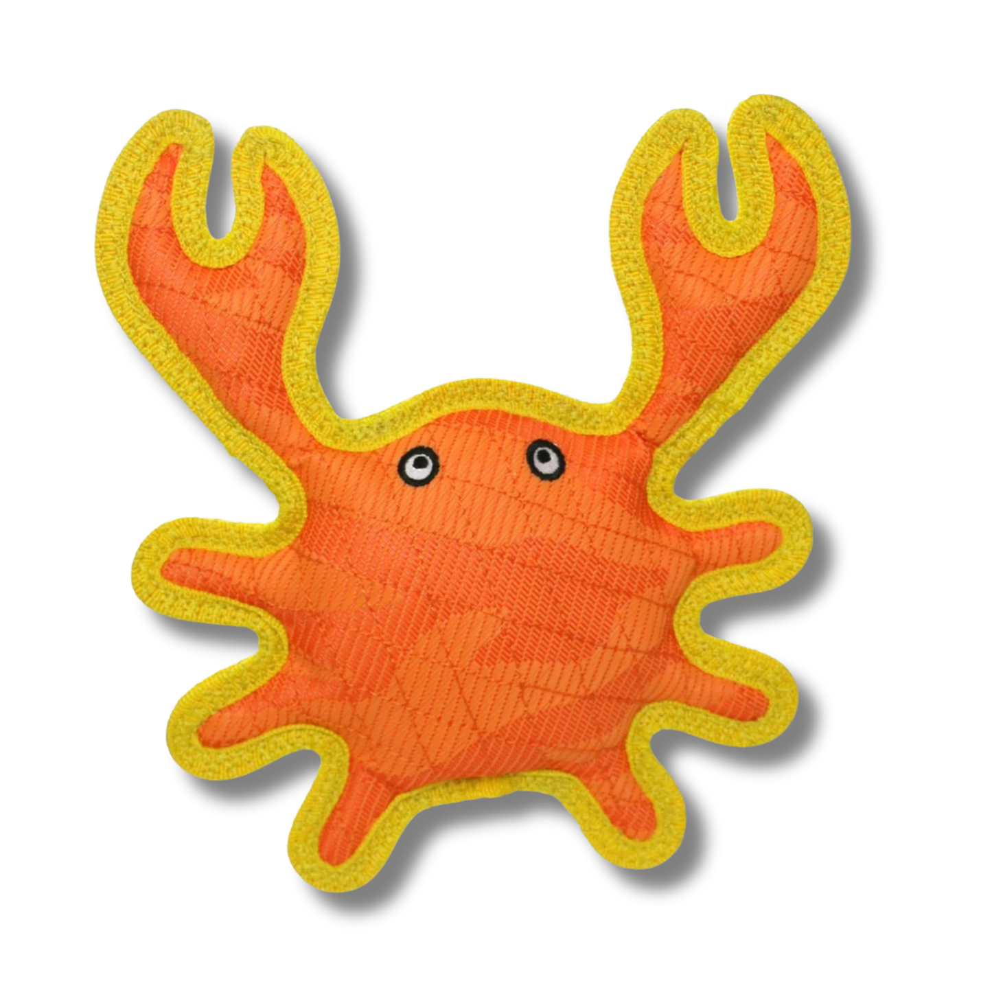 Tuffy Dog Toys - VIP Products - DuraForce Crab Tiger - Orange, Durable, Squeaky Dog Toy