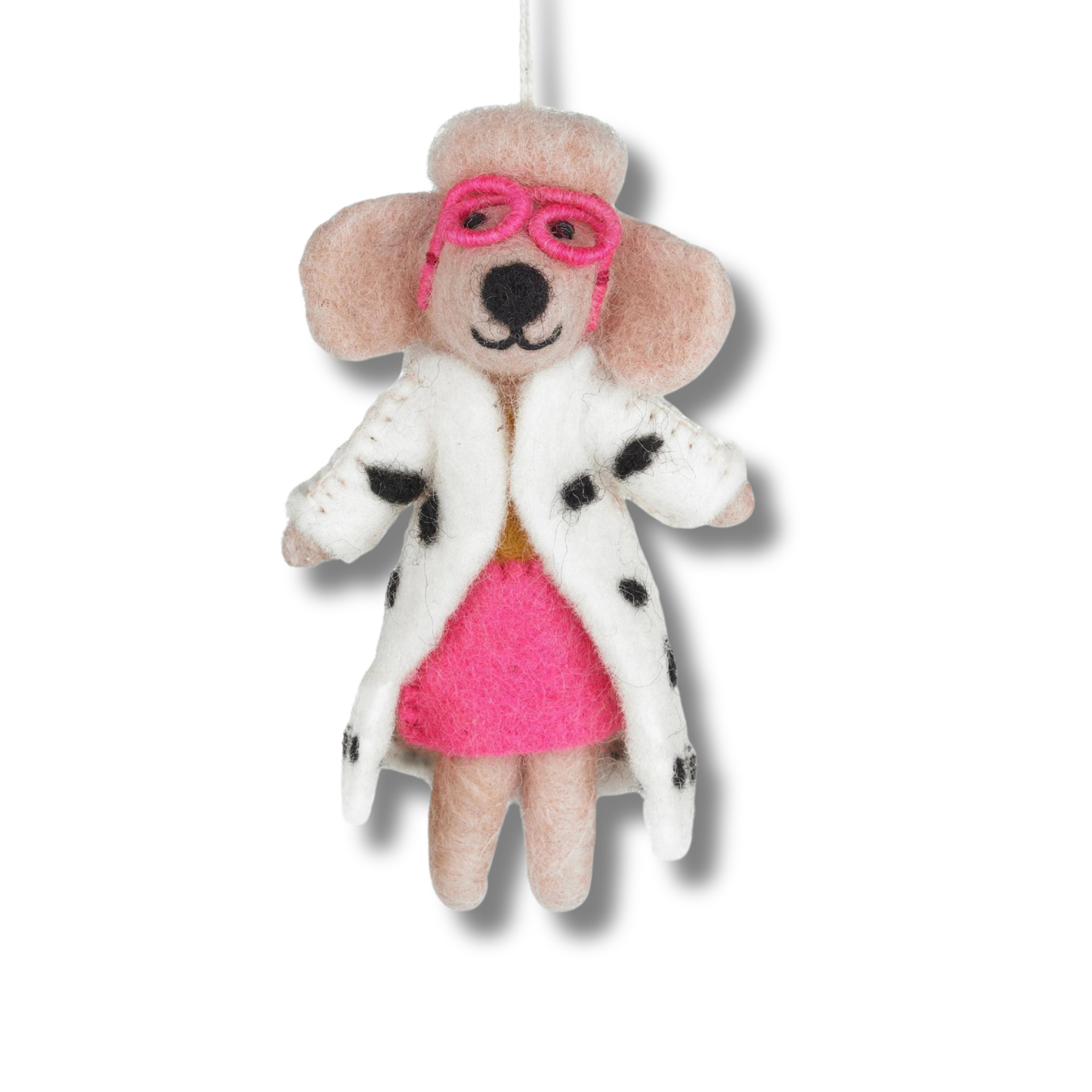 Felt So Good - Handmade Felt Dellie the Fashion Poodle Dog Decoration