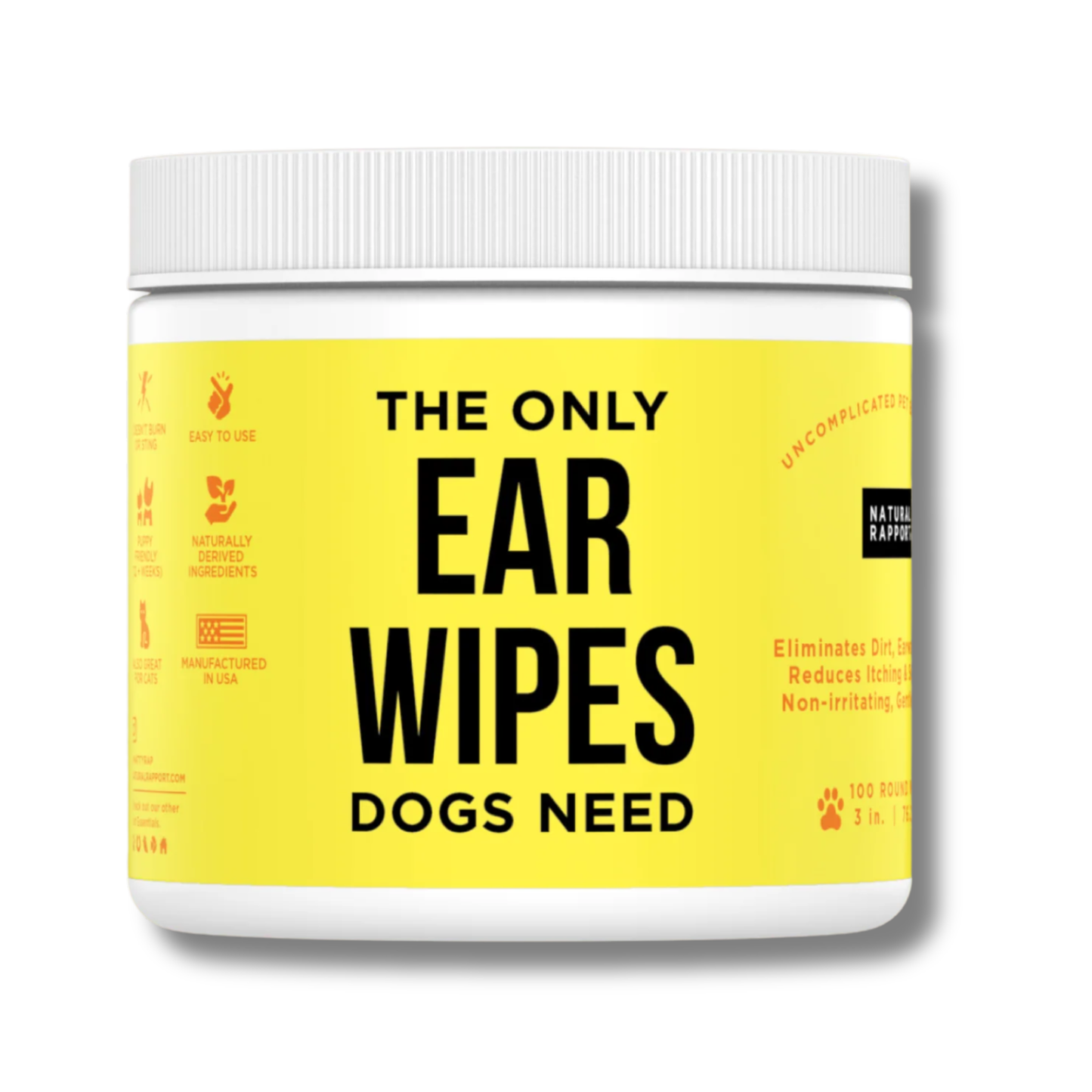 Natural Rapport - The Only Ear Wipes Dogs Need