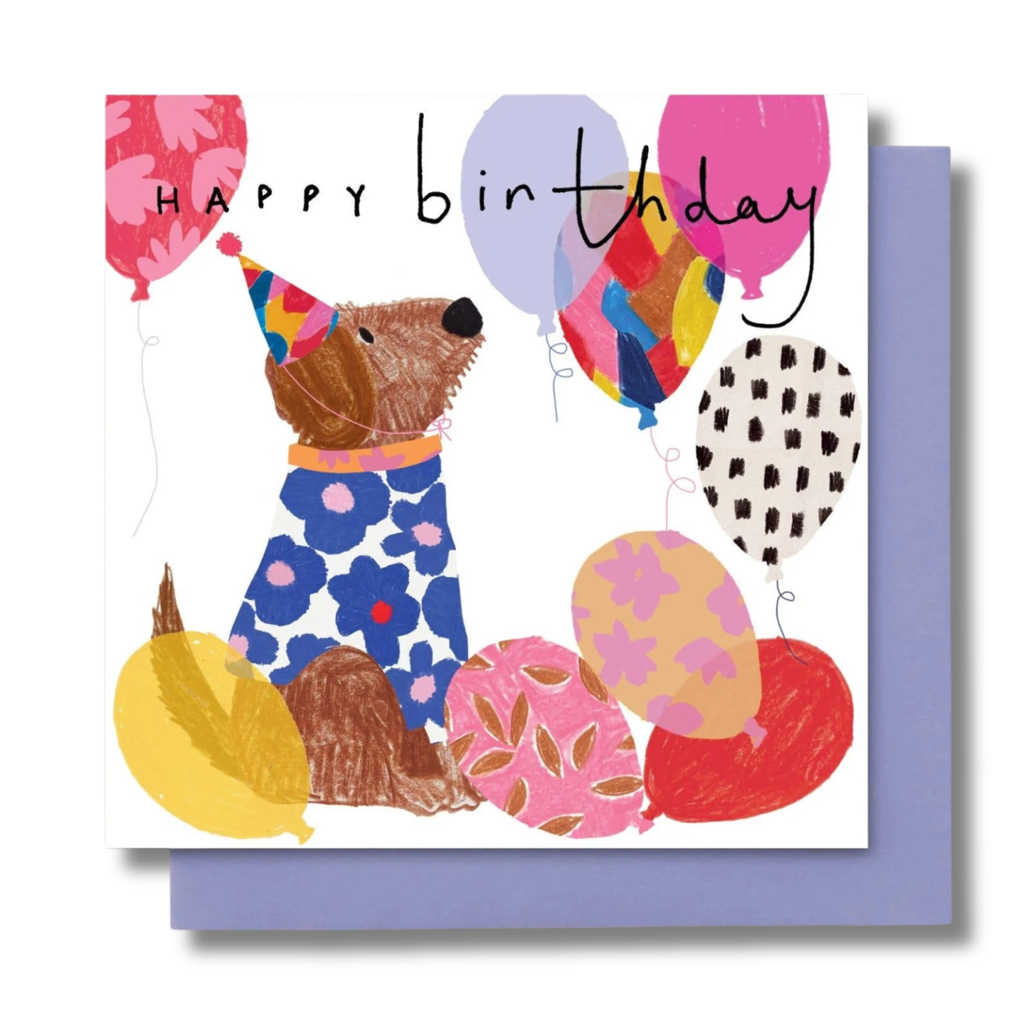 Stop the Clock Design - Happy Birthday Dog & Balloons