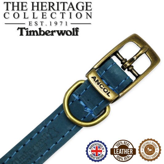 Ancol Pet Products Ltd - Timberwolf Leather Collar Blue