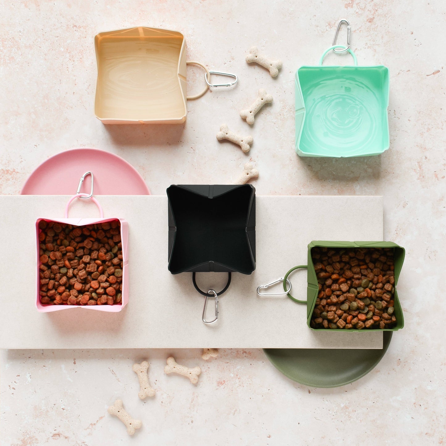 Cocopup London - Foldable Travel Bowl - Nude