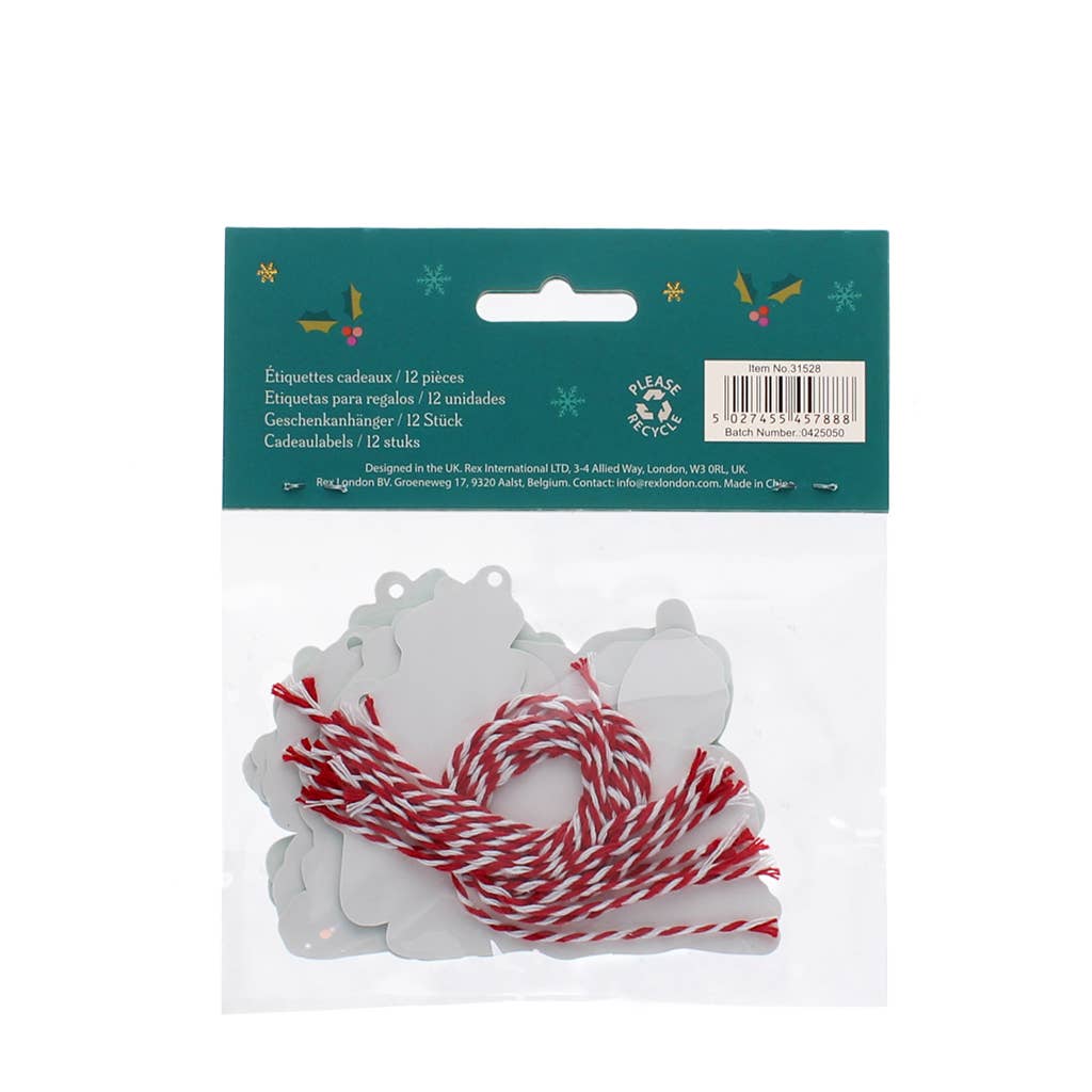 Rex B2B - UK - Christmas gift tags (pack of 12) - Festive Friends