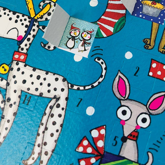 Rachel Ellen Designs - Advent Calendar Card - Christmas Dogs