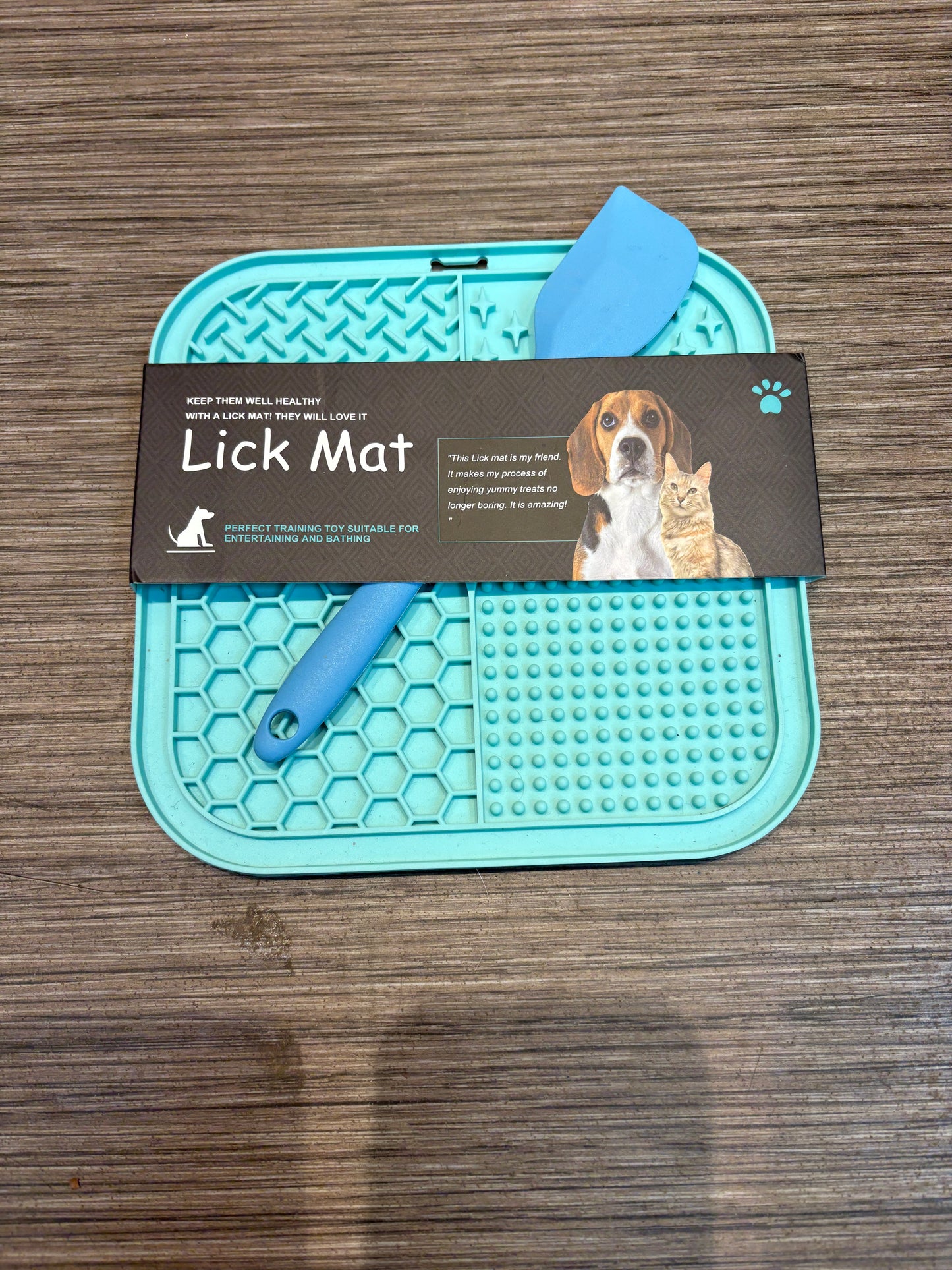 Lick mat square with spatula