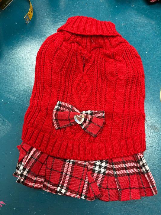 Red Tartan Dress Jumper
