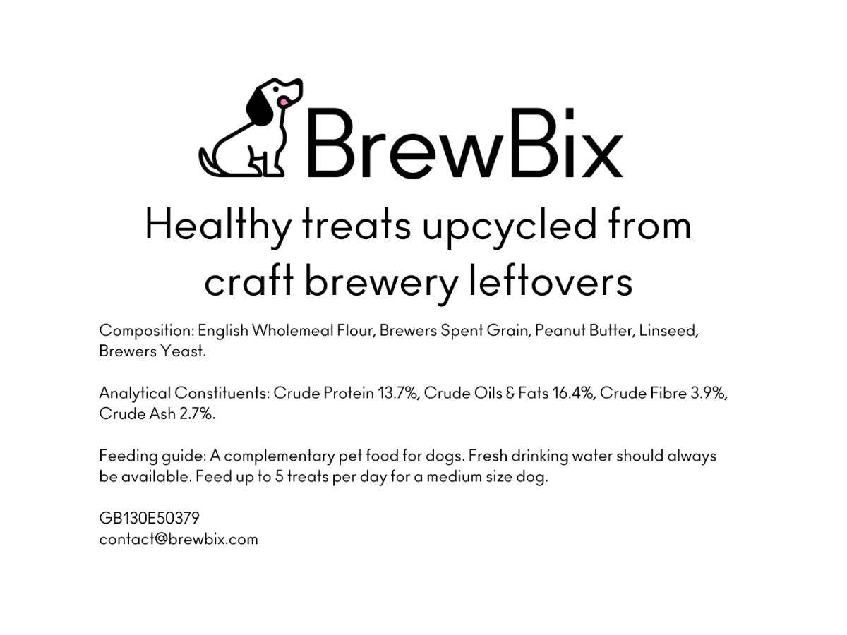 BrewBix Small Dog Breeds Peanut Butter Biscuits 100g