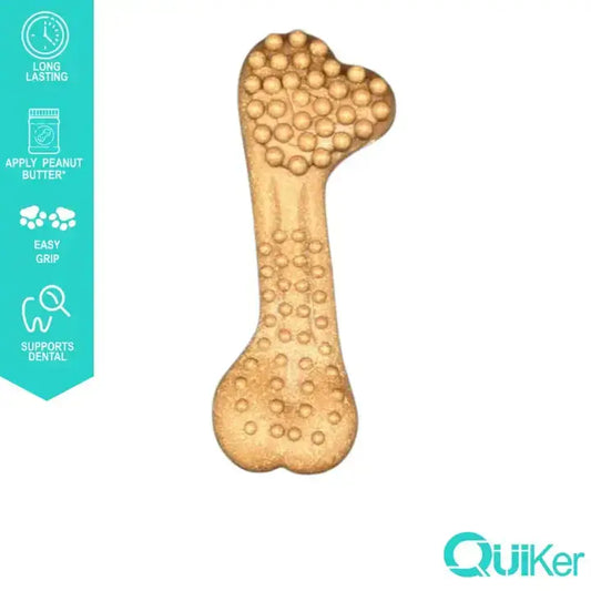 Quiker Pet Products - 17cm Bamboo & Nylon Dental Dog Chew/Toy Bone - 12 Pack Inner