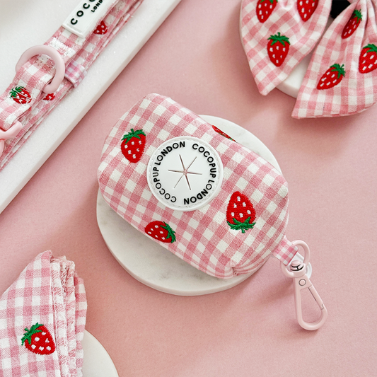 Cocopup London - Strawberry Picnic Pup Poop Bag Holder
