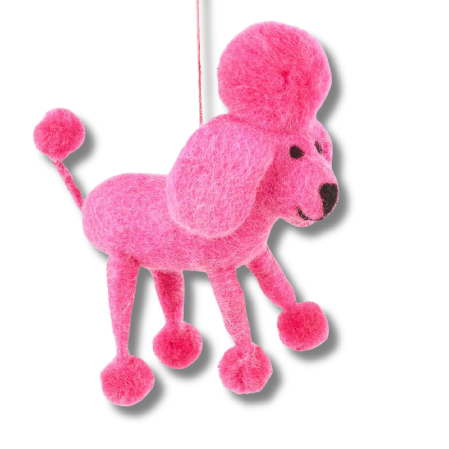 Felt So Good - Handmade Biodegradable Felt Hanging Perez the Poodle Dog Dec