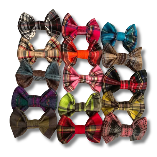 Storms Style - Dog Tartan Bow Tie Bundle -2 sizes of bow tie available