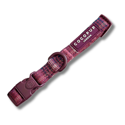 Cocopup London - Mulberry Plaid COLLAR