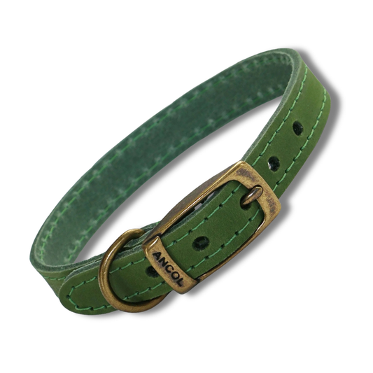 Ancol Pet Products Ltd - Timberwolf Leather Collar Green
