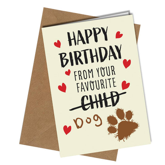 #1449 Favourite Dog Birthday card