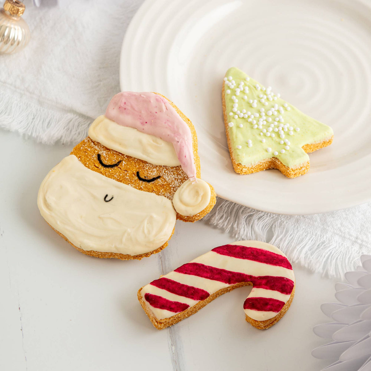 Fluff & Crumble - Christmas Iced Dog Biscuit Trio