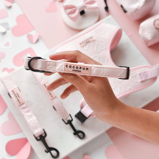 Cocopup London - Luxe Collar - Baby Pink Heart