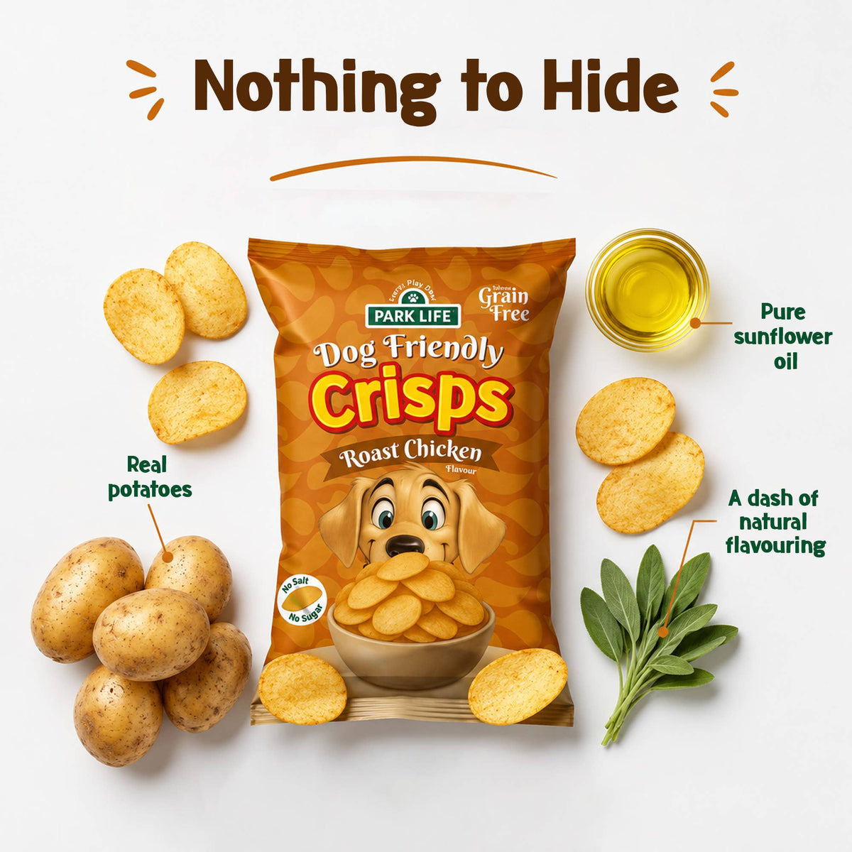 PARK LiFE - Dog Friendly Crisps Chicken Flavour Crisps 50g