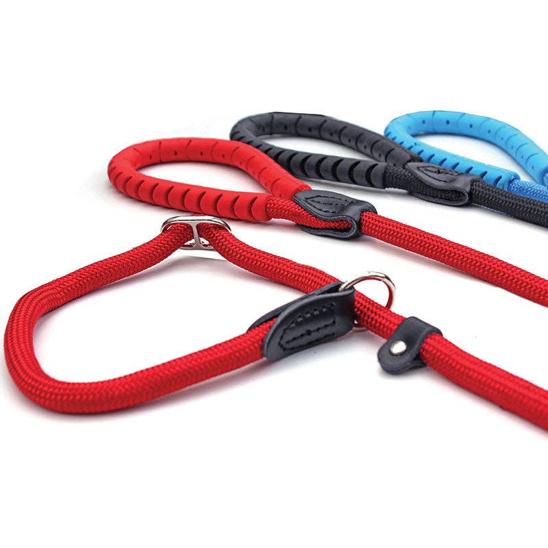 Miro & Makauri - Dog Slip Lead w Figure 8 Training Aid by Miro & Makauri "RUBBER HANDLE GRIP"