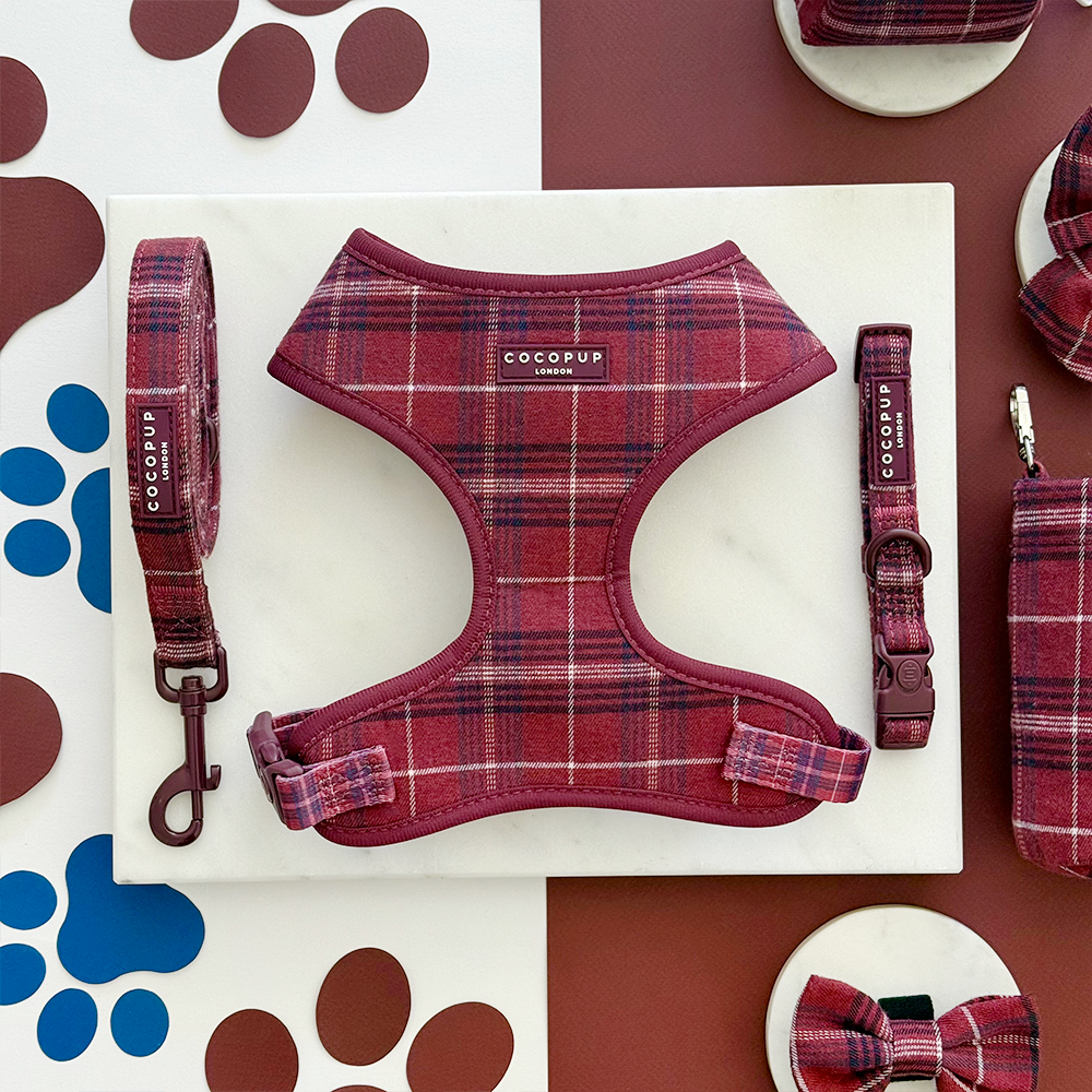 Cocopup London - Mulberry Plaid COLLAR