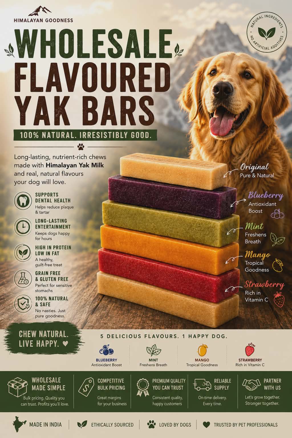 Furever Pets -  Yak bars multi flavour