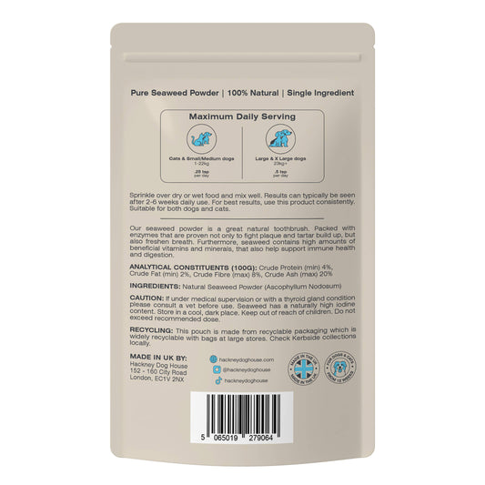 Hackney Dog House -  Plaque Seaweed Powder for Dogs