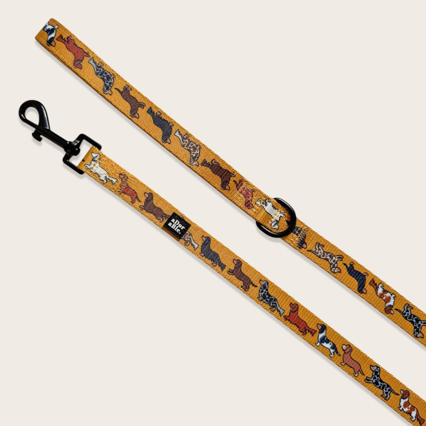 The aDoraBle Pooch Company - Dog Lead - Dashing Dachshunds