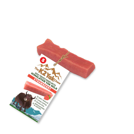 Real Pet Supplies - K2 Yak Chews 100% Natural Dog Treats Strawberry Small