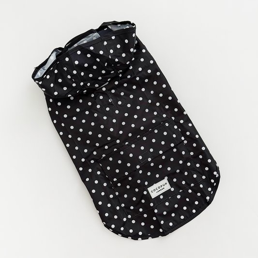 Cocopup London - Dog Raincoat - Black Polka Dot