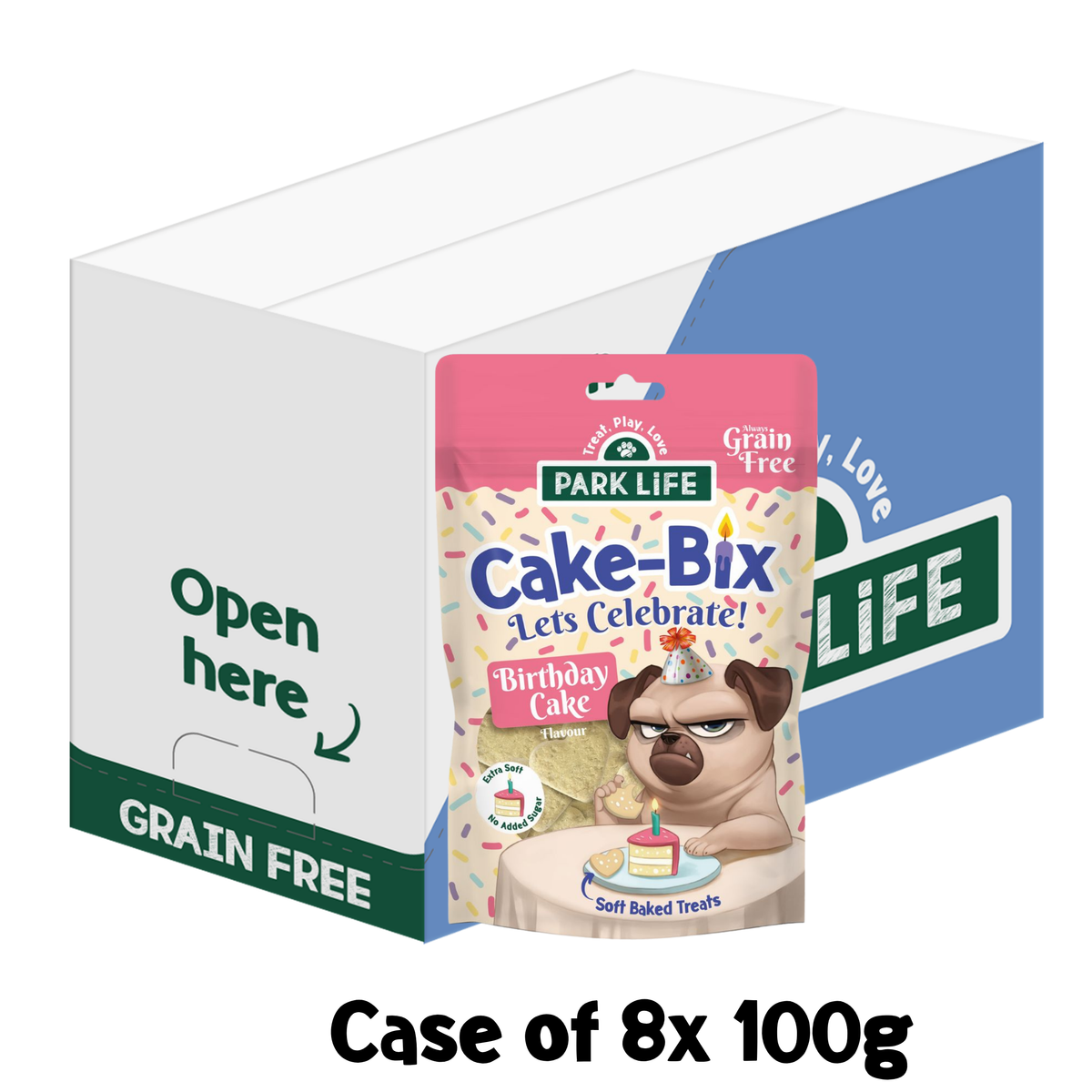 PARK LiFE - Cake-Bix Dog Biscuits Birthday Cake Flavour 100g