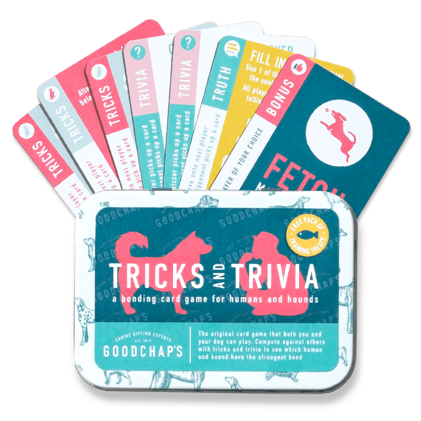 10 Tricks & Trivia Card Games in Display Unit | Dog Gifts