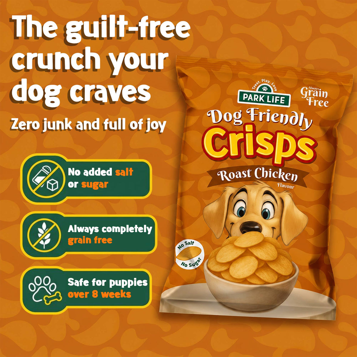 PARK LiFE - Dog Friendly Crisps Chicken Flavour Crisps 50g