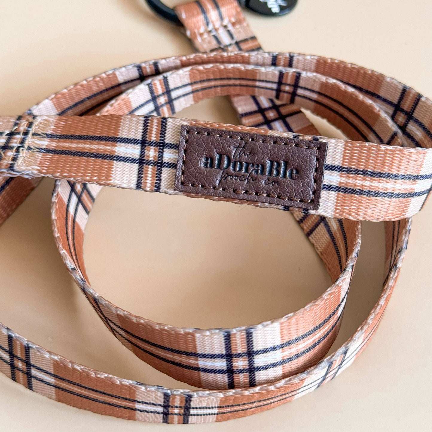 The aDoraBle Pooch Company - Heritage Dog Lead - Butterscotch Biscuit
