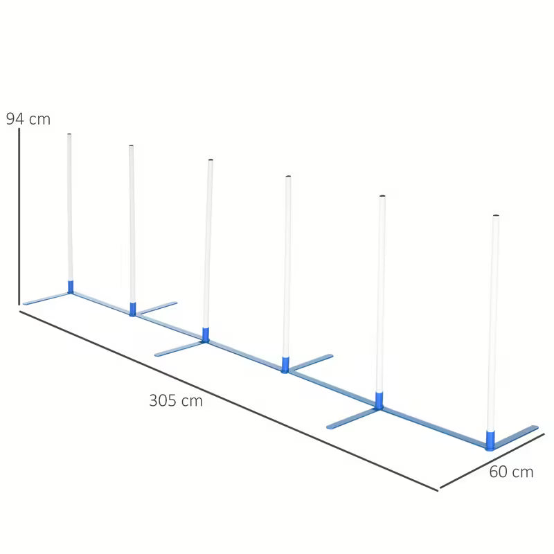 Weave poles - adjustable - Pawhut