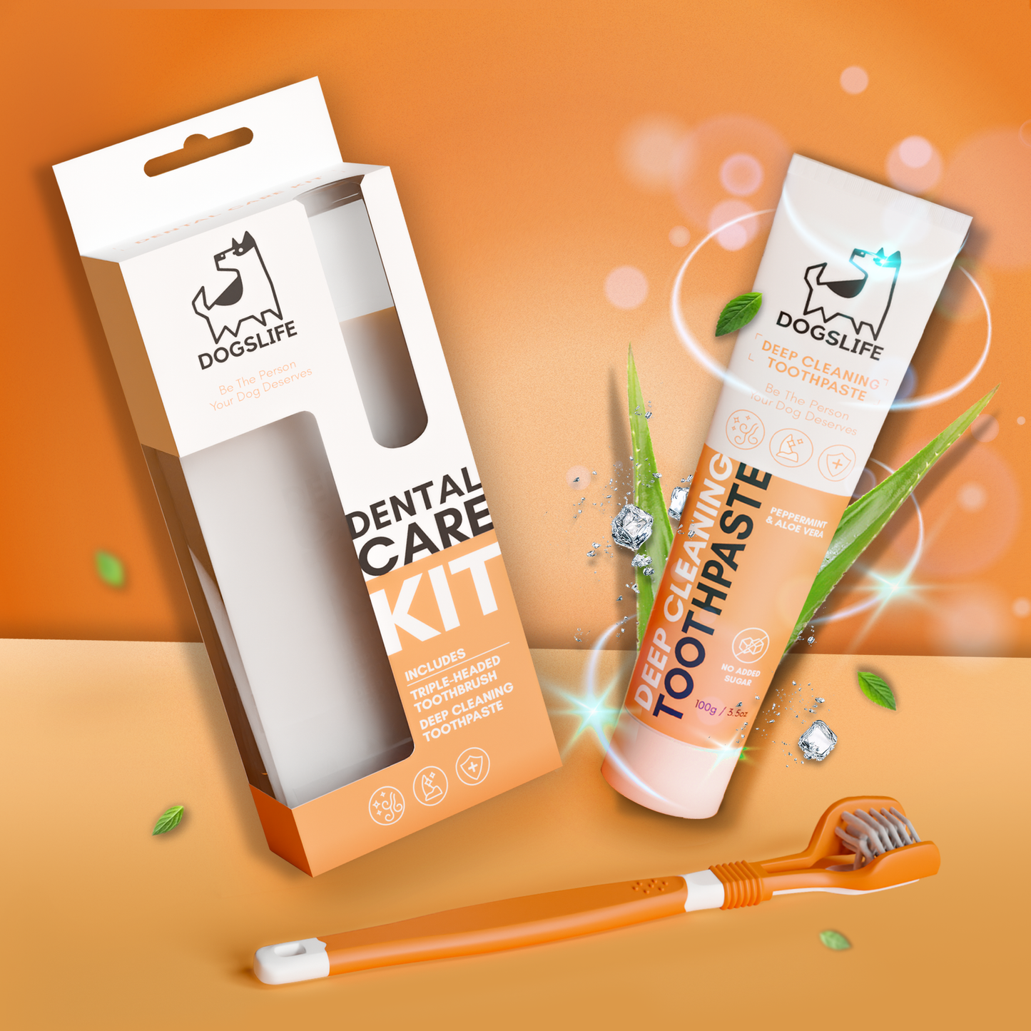 OurPetsLife - Dog Toothpaste and Toothbrush Set