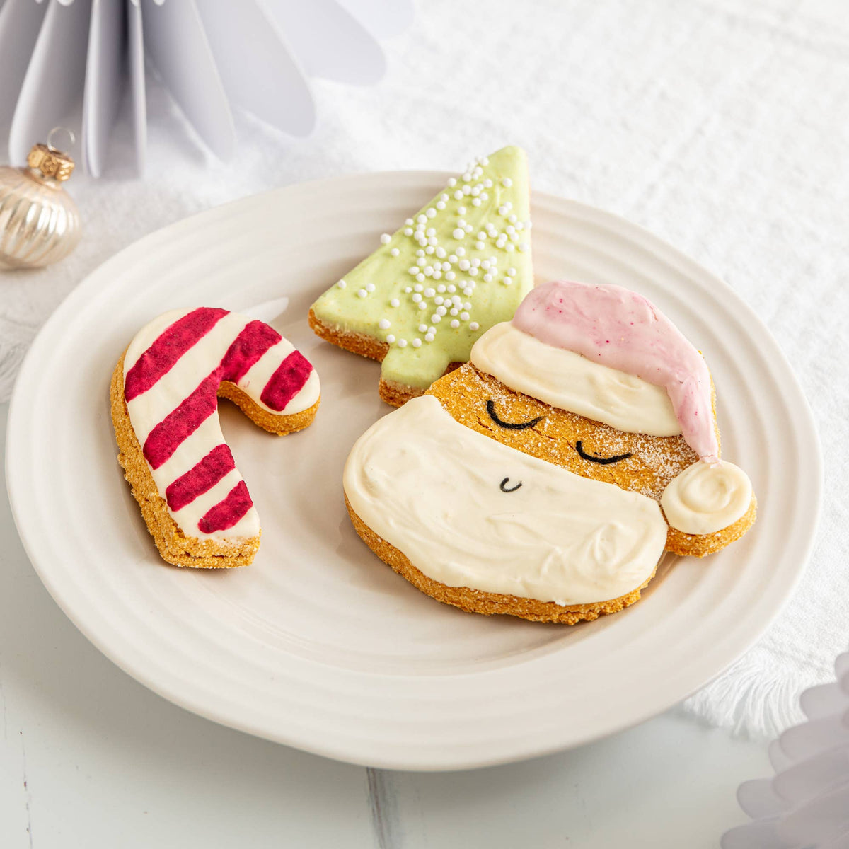 Fluff & Crumble - Christmas Iced Dog Biscuit Trio