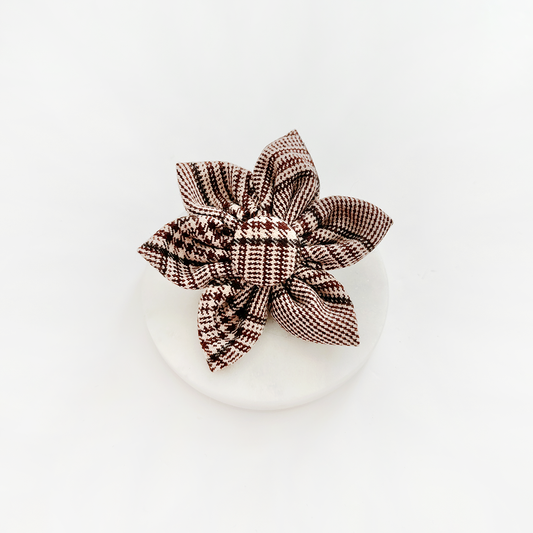 Cocopup London - Pup Plaid Collar Flower