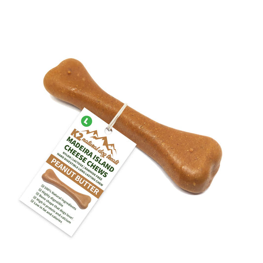 Real Pet Supplies - K2 Madeira Island Cheese Chews Peanut Butter Large 83g
