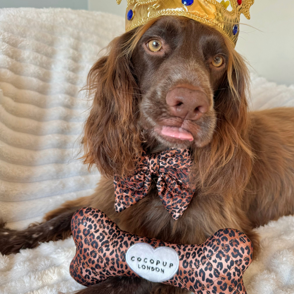 Cocopup London - Quilted Leopard Bone Toy