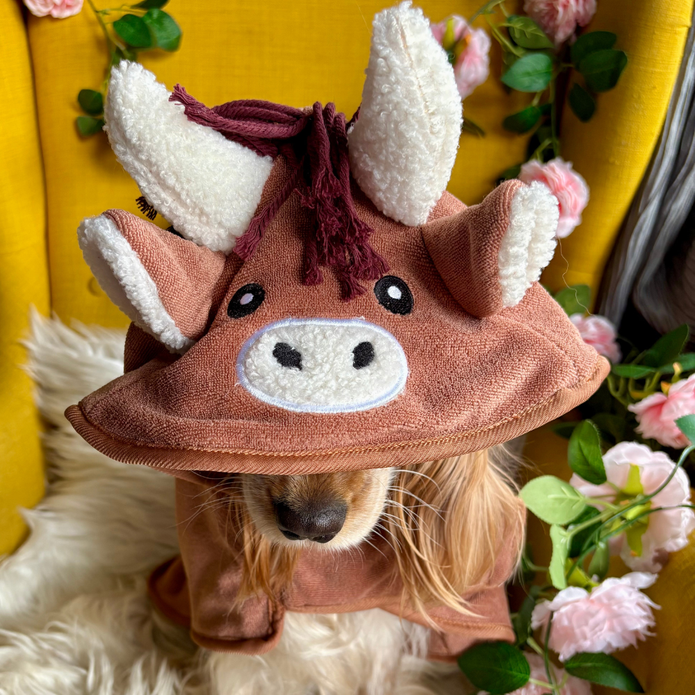 Cocopup London - Harold the Highland Cow Drying Robe