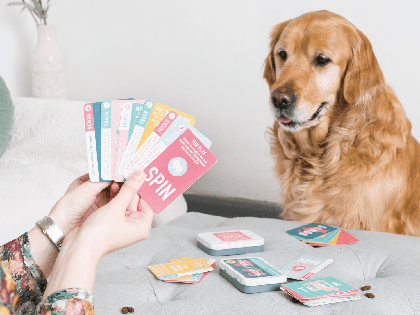 10 Tricks & Trivia Card Games in Display Unit | Dog Gifts