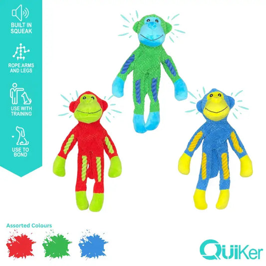 Quiker Pet Products - Rope Body Monkey Dog Toy