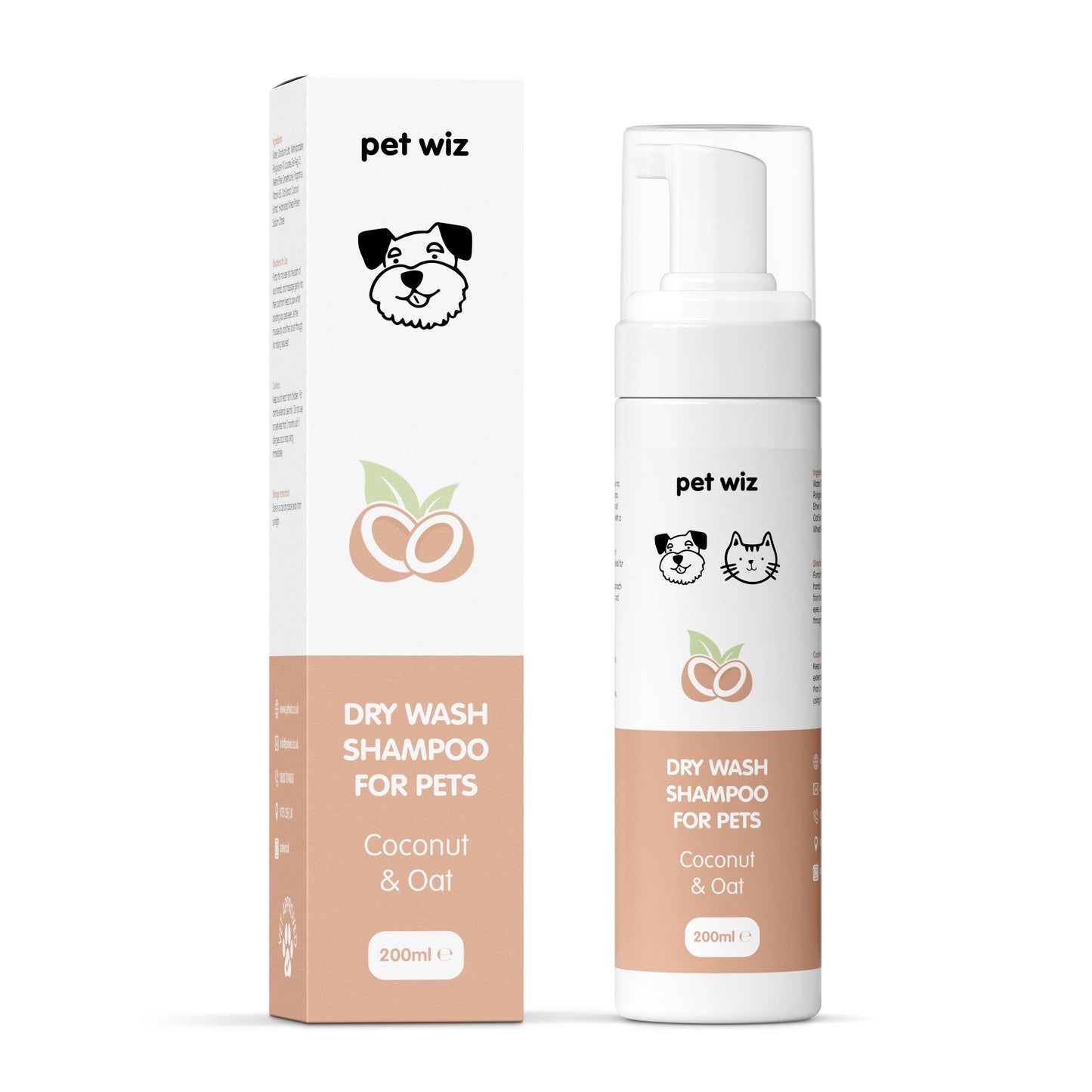 Pet Wiz - Dry Wash Shampoo for Pets – Soothing & Deodorising