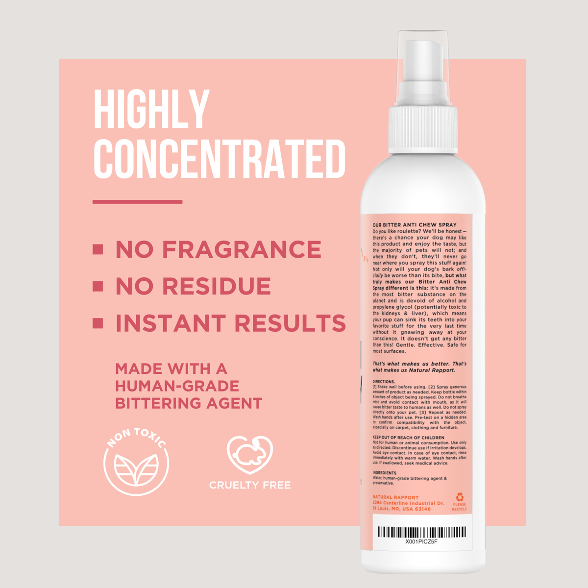 Natural Rapport - The Only Bitter Anti Chew Spray Dogs May Need