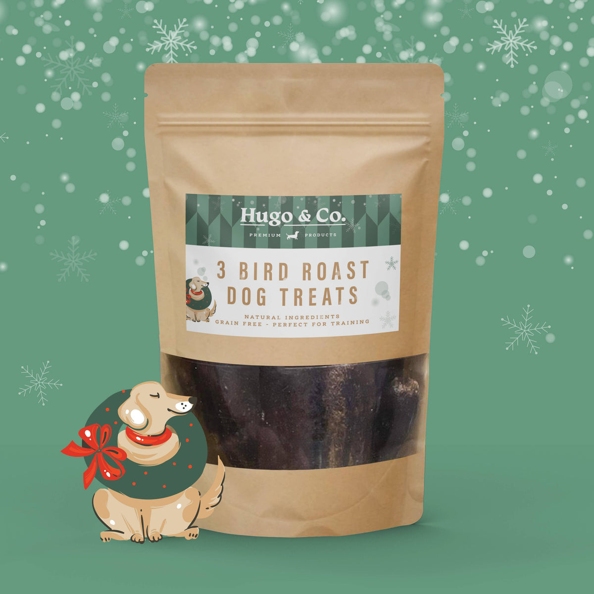 Hugo & Co Dog Treats - Christmas 3 Bird Roast Dog Treats