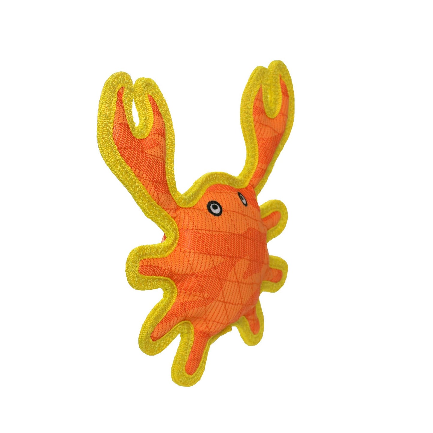 Tuffy Dog Toys - VIP Products - DuraForce Crab Tiger - Orange, Durable, Squeaky Dog Toy
