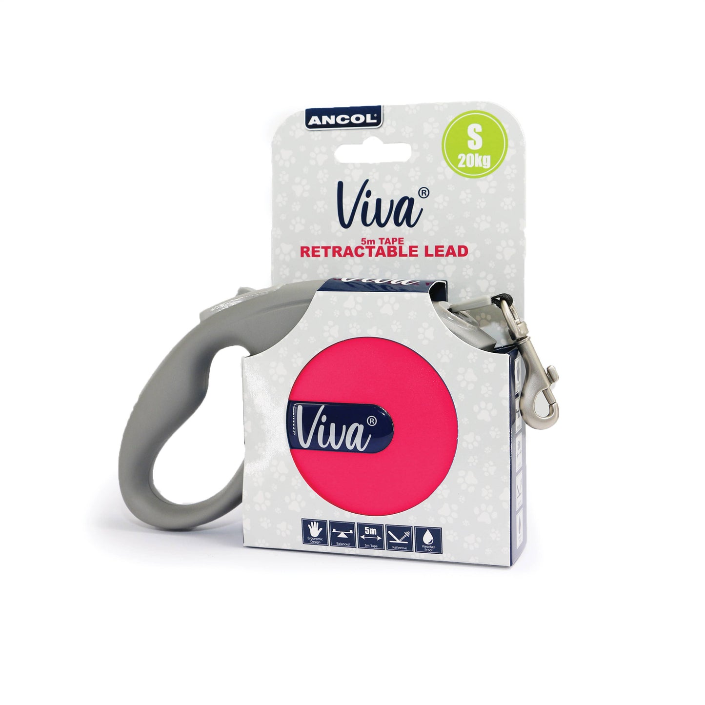 Ancol Pet Products Ltd - Viva Retractable Lead SMALL