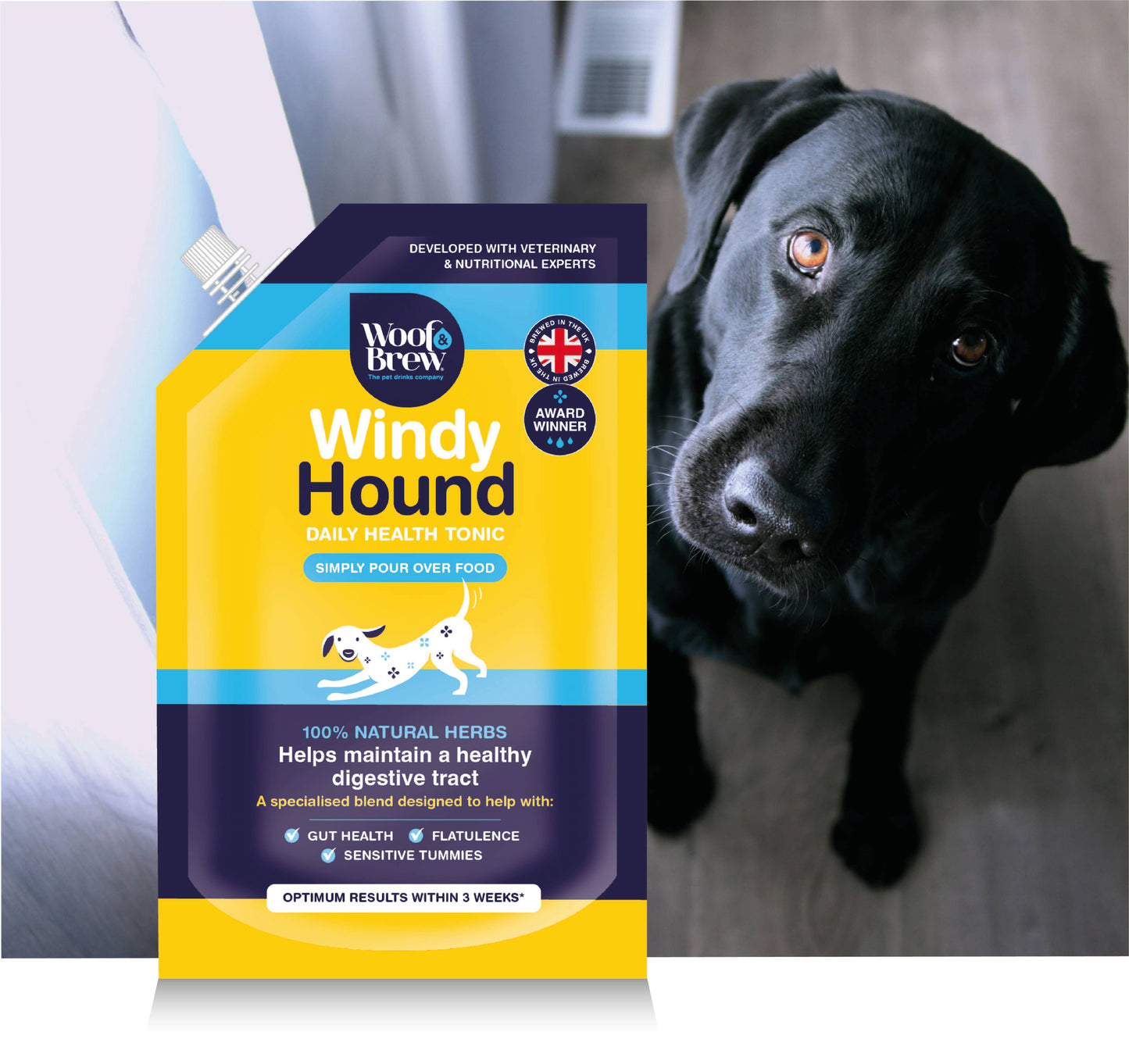WOOF&BREW LTD -  Windy Hound for Dog Digestive Health & Sensitive Tummies