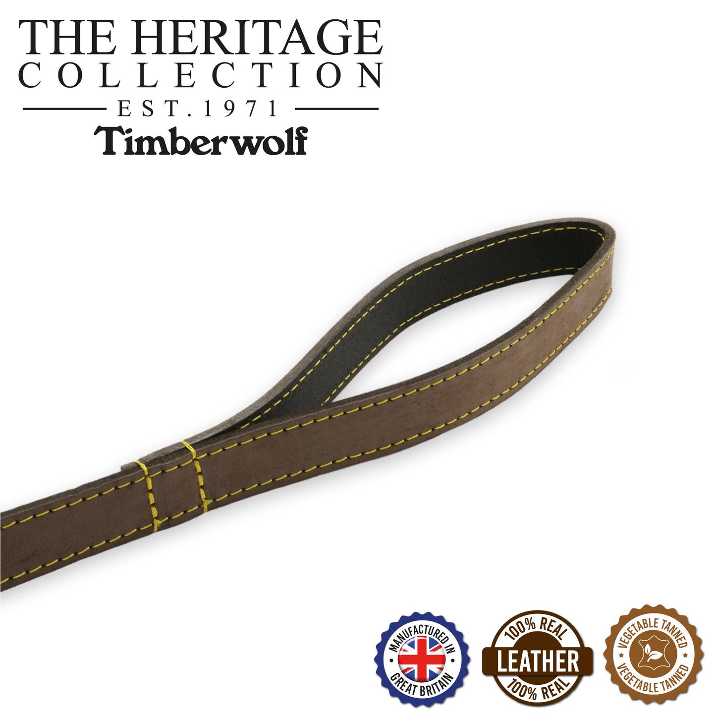 Ancol Pet Products Ltd - Timberwolf Leather Lead - various colours- 1m x 19mm