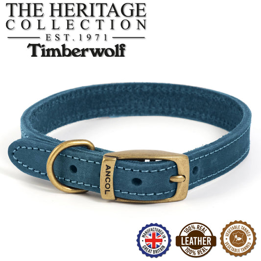 Ancol Pet Products Ltd - Timberwolf Leather Collar Blue