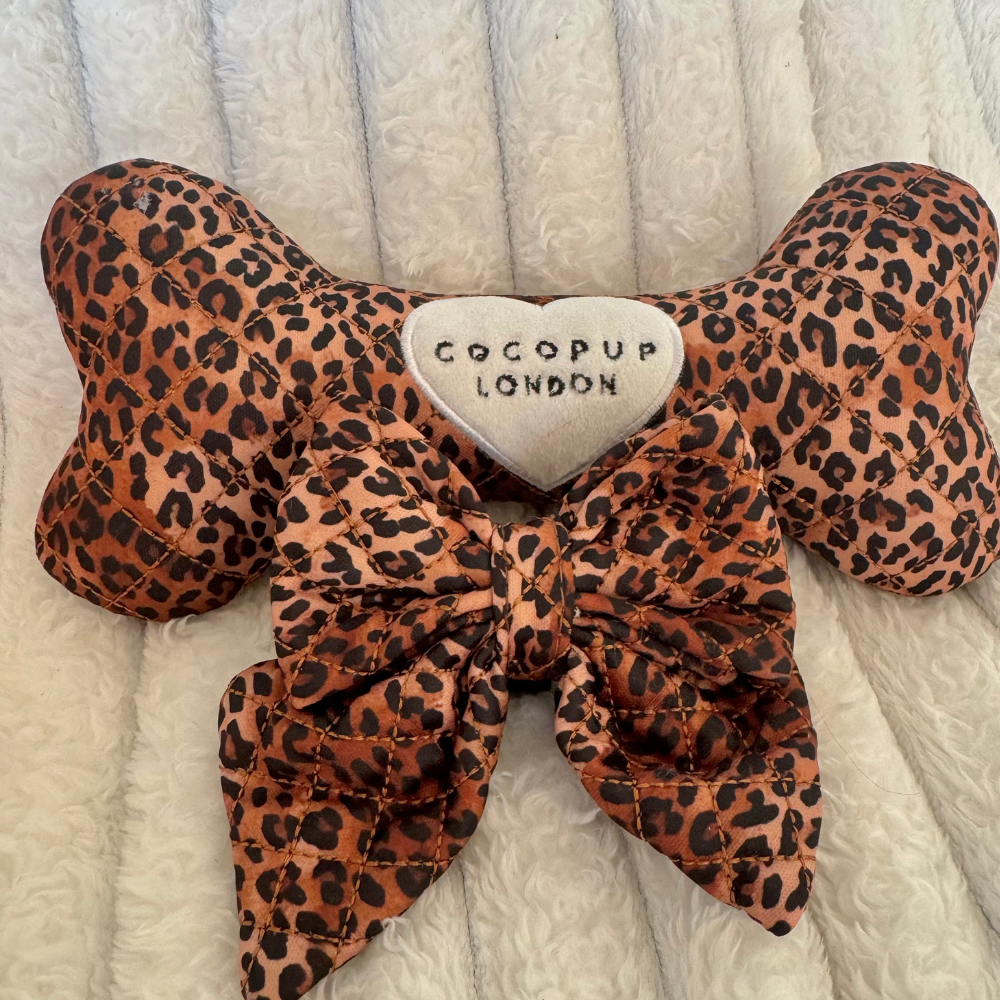Cocopup London - Quilted Leopard Bone Toy